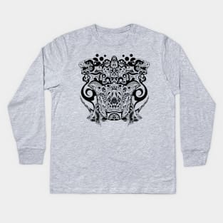 king of the monsters buddha pattern ecopop Kids Long Sleeve T-Shirt
